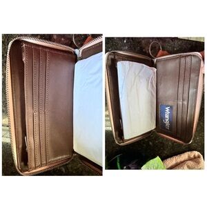 Wrangler Chocolate Brown Zip-Around Wallet